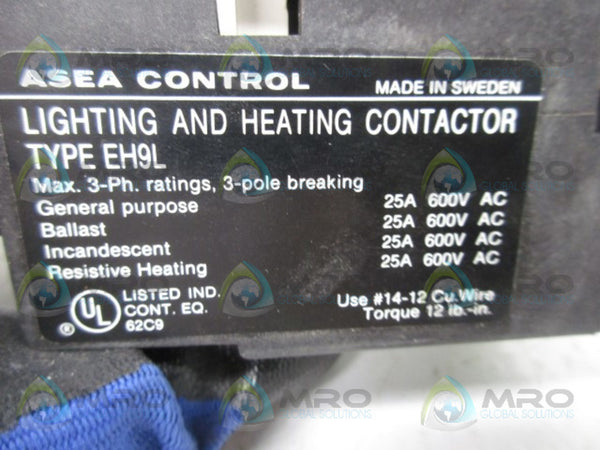 ABB EH9L-1 CONTACTOR 3POLE  NSMP