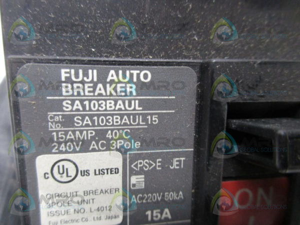FUJI ELECTRIC SA103BAUL15 AUTO BREAKER  NSMP