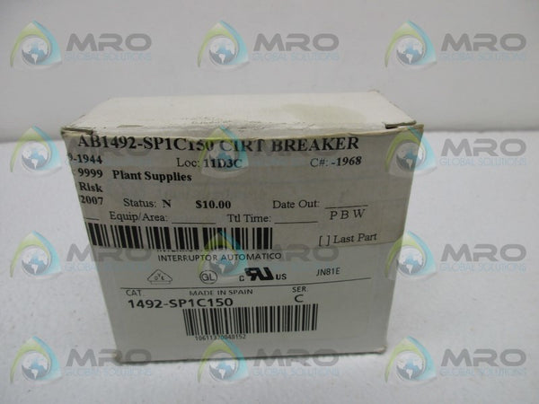 ALLEN BRADLEY 1492-SP1C150 SER. C NSMP