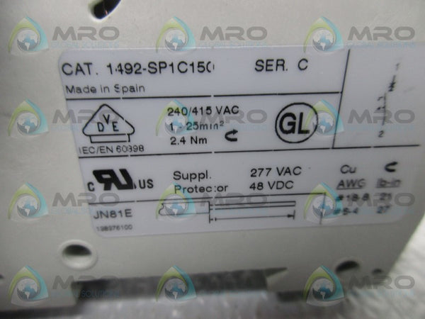 ALLEN BRADLEY 1492-SP1C150 SER. C NSMP