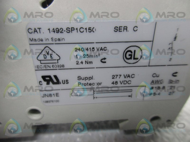 ALLEN BRADLEY 1492-SP1C150 SER. C NSMP