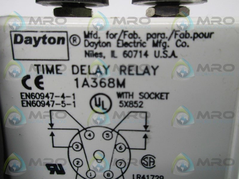 DAYTON 1A368M TIME DELAY RELAY  NSMP