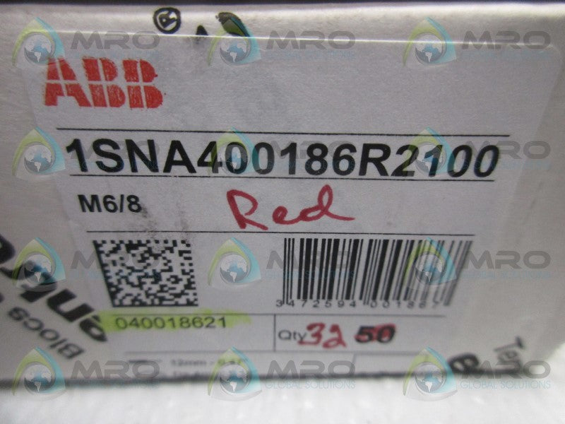 ABB M6/8 TERMINAL BLOCK (RED)  NSNP
