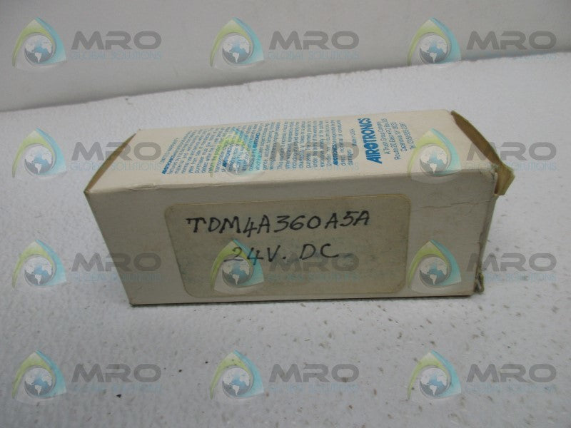 AIROTRONICS TDM4A360A5A TIME DELAY RELAY 24VDC .2-360 SEC.  UNMP