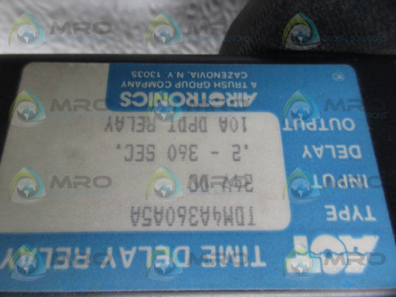 AIROTRONICS TDM4A360A5A TIME DELAY RELAY 24VDC .2-360 SEC.  UNMP