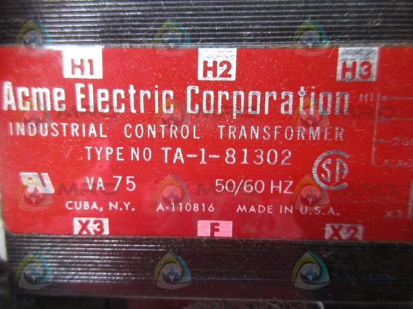 ACME ELECTRIC TA-1-81302 INDUSTRIA L CONTROL TRANSFORMER  NSMP