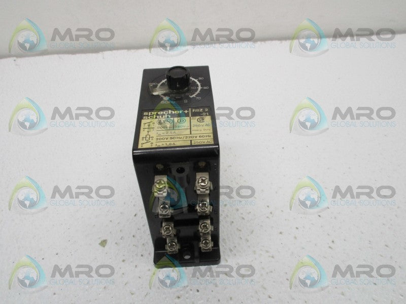 SPRECHER+SCHUH RBZ2-21 TIME DELAY RELAY  UNMP