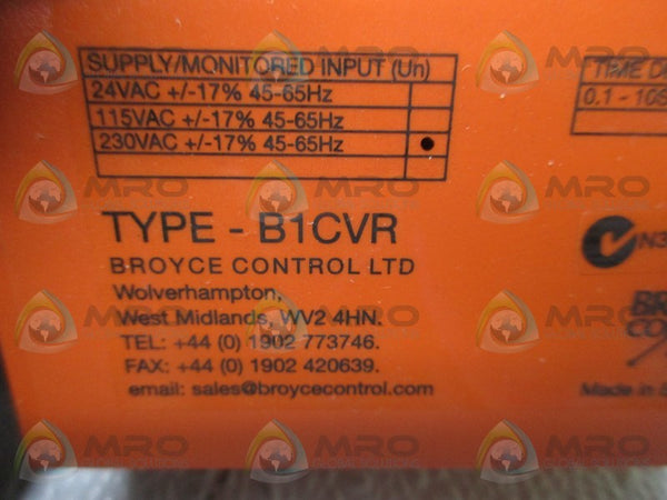 BROYCE CONTROL B1CVR CONTROL RELAY  NSNP