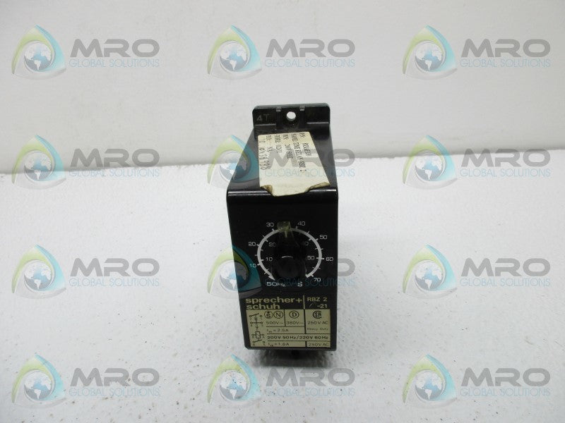 SPRECHER SCHUH RBZ-2-21 TIME DELAY RELAY  UNMP