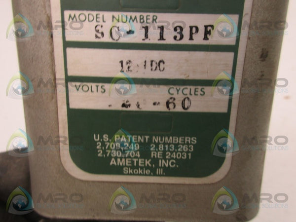 PANALARM SC-113PF RELAY  UNMP