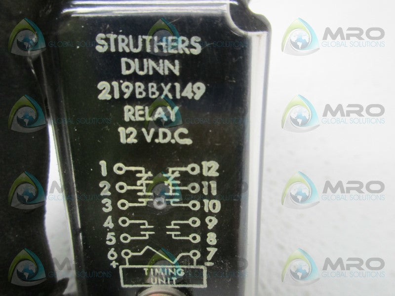 STRUTHERS DUNN 219BBX149 RELAY 12VDC  NSNP
