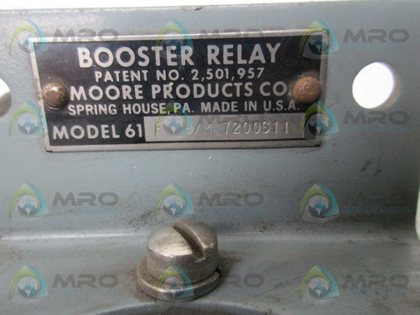 MOORE PRODUCTS MODEL 61 BOOSTER RELAY  UNMP