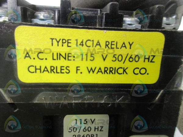 WARRICK CONTROLS 14C1A RELAY 115V 50/60HZ  UNMP