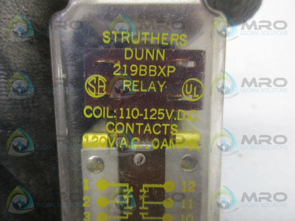 STRUTHERS DUNN 219BBXP RELAY 110-125VDC  UNMP