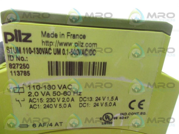 PILZ S1UM-110-1320VAC-UM-0.1-500VAC/DC SAFETY RELAY  NSMP