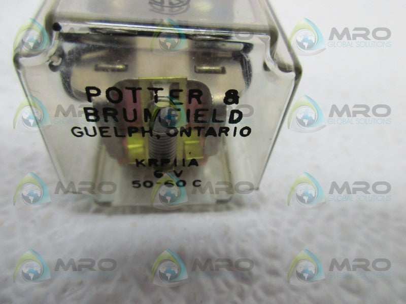 POTTER & BRUMFIELD KRP-11A-6 RELAY 6V  NSMP