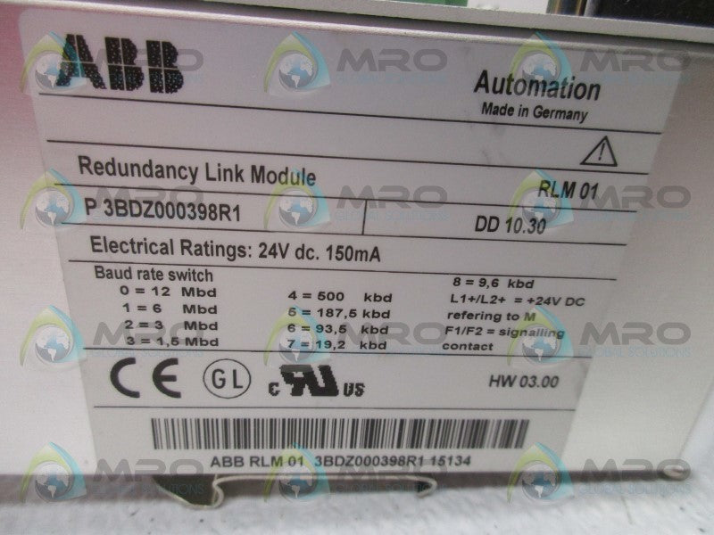 ABB 3BDZ000398R1 LINK MODULE  NSMP