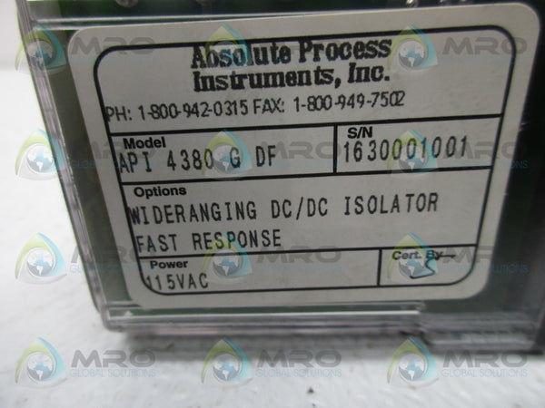 ABSOLUTE PROCESS API4380GDF ISOLATOR TRANSMITTER  NSMP
