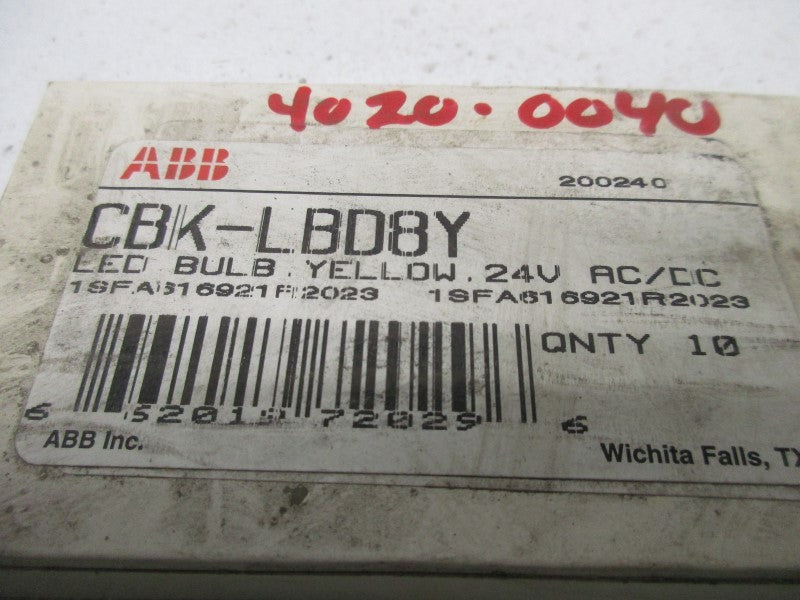 ABB CBK-LBD8Y LED BULB YELLOW (IN BOX)  NSNP