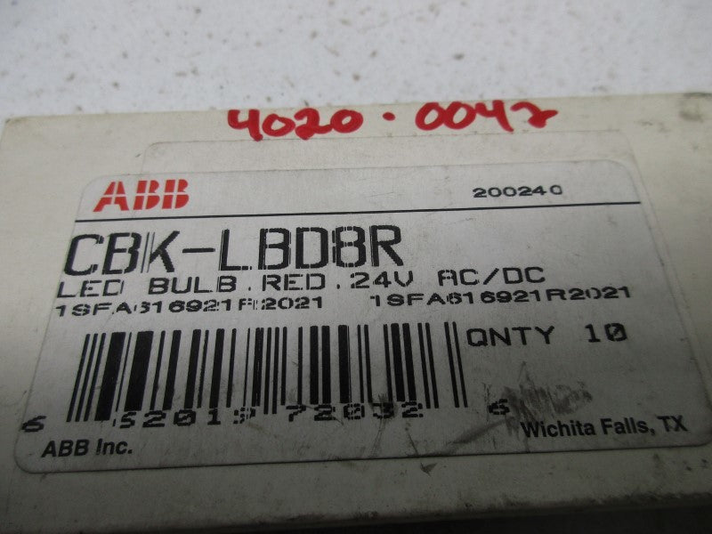 ABB CBK-LBD8R LED BULB RED (IN BOX)  NSNP