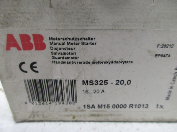 ABB MS325-20,0 MANUAL MOTOR STARTER  NSMP