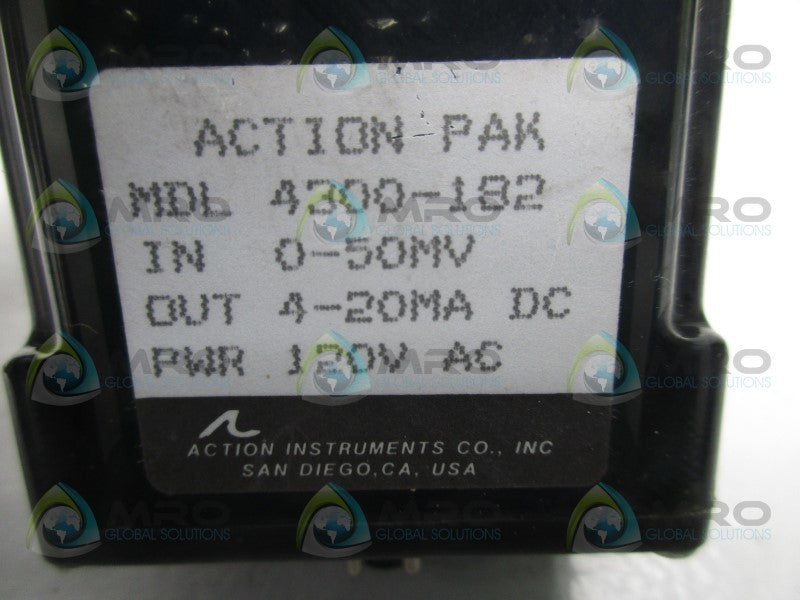 ACTION INSTRUMENTS MDL4300-182 RELAY  UNMP