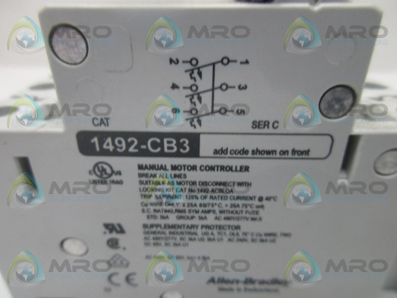 ALLEN BRADLEY 1492-CB3G150 SER. C NSMP