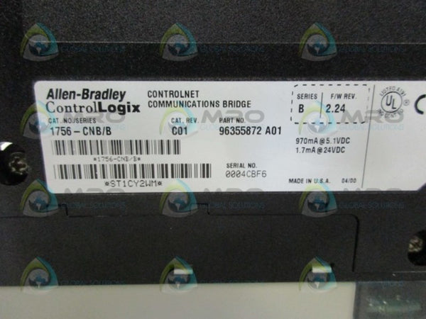 ALLEN BRADLEY 1756-CNB SER. B F/W 2.24  UNMP