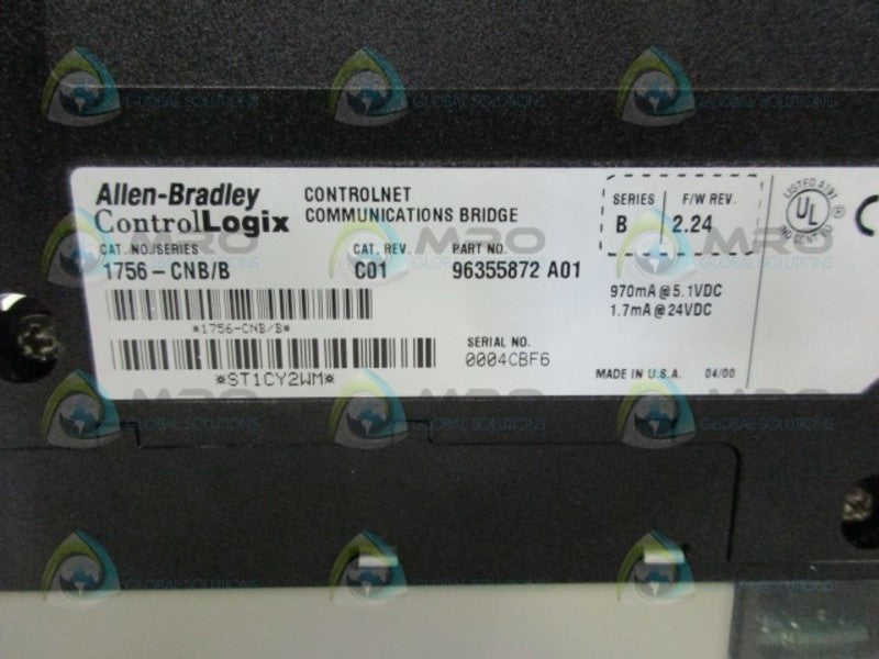 ALLEN BRADLEY 1756-CNB SER. B F/W 2.24  UNMP