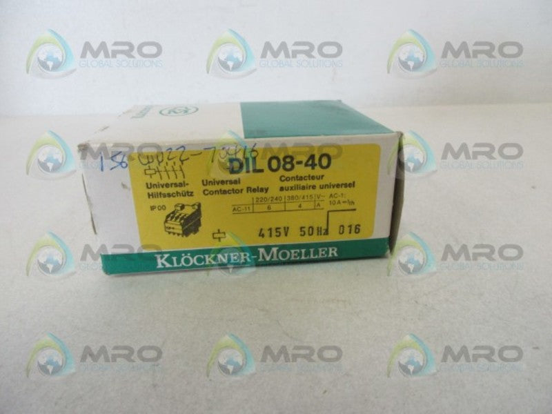 KLOCKNER MOELLER DIL08-40 CONTACTOR RELAY 415V  NSMP