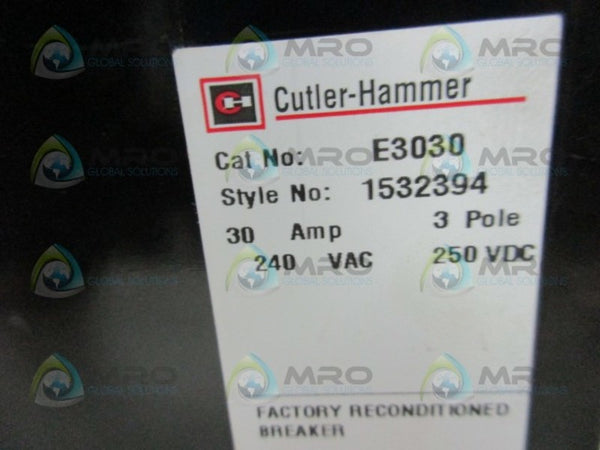CUTLER HAMMER E3030 CIRCUIT BREAKER  NSMP