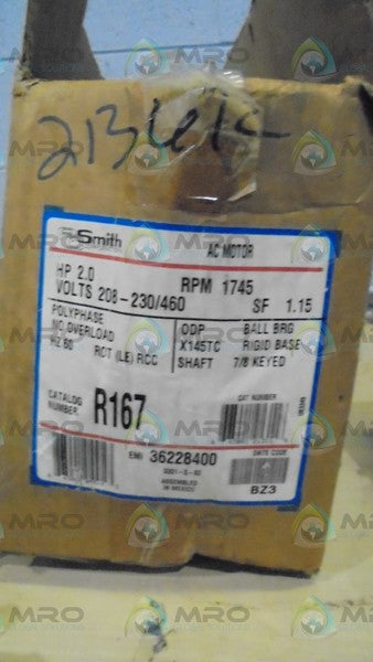 A.O. SMITH 7-362284-03 AC MOTOR (AS IS)  UNMP