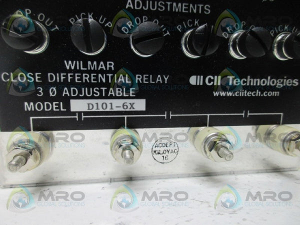 CII TECHNOLOGIES D101-6X CLOSE DIFFERENTIAL RELAY  NSNP