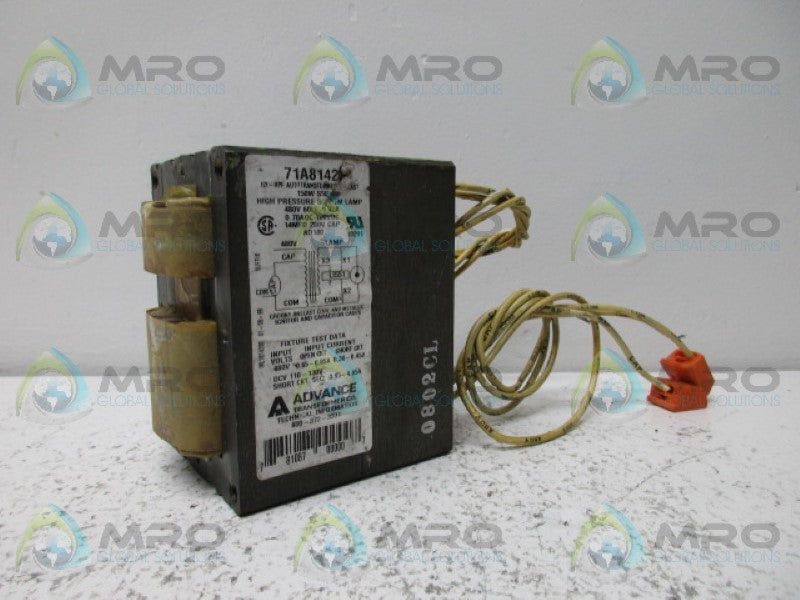 ADVANCE 71A8142 TRANSFORMER  UNMP