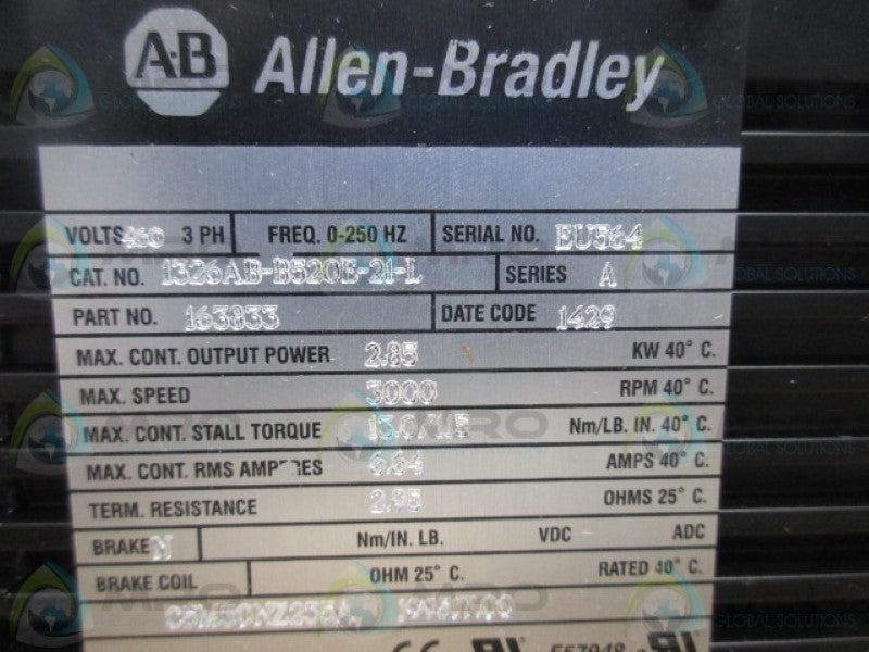 ALLEN BRADLEY 1326AB-B520E-21-L SER. A  NSMP