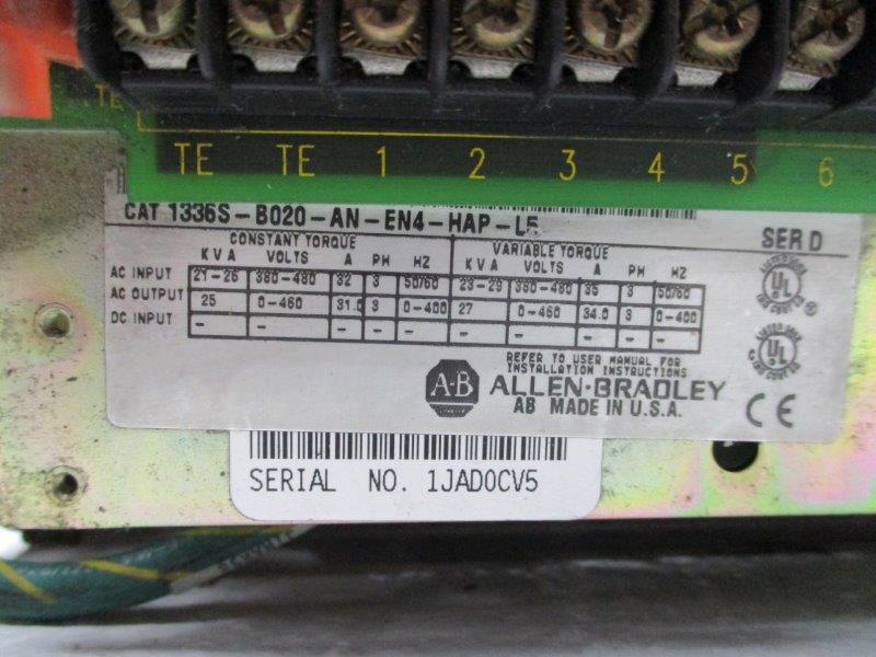 ALLEN BRADLEY 1336S-B020-AN-EN4-HAP-L5 SER. D  UNMP