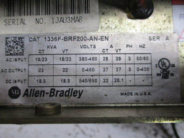 ALLEN BRADLEY 1336F-BRF200-AN-EN SER. A  UNMP