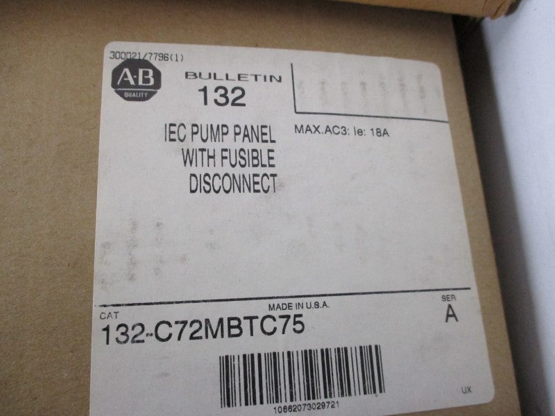 ALLEN BRADLEY 132-C72MBTC75 SER. A NSFS