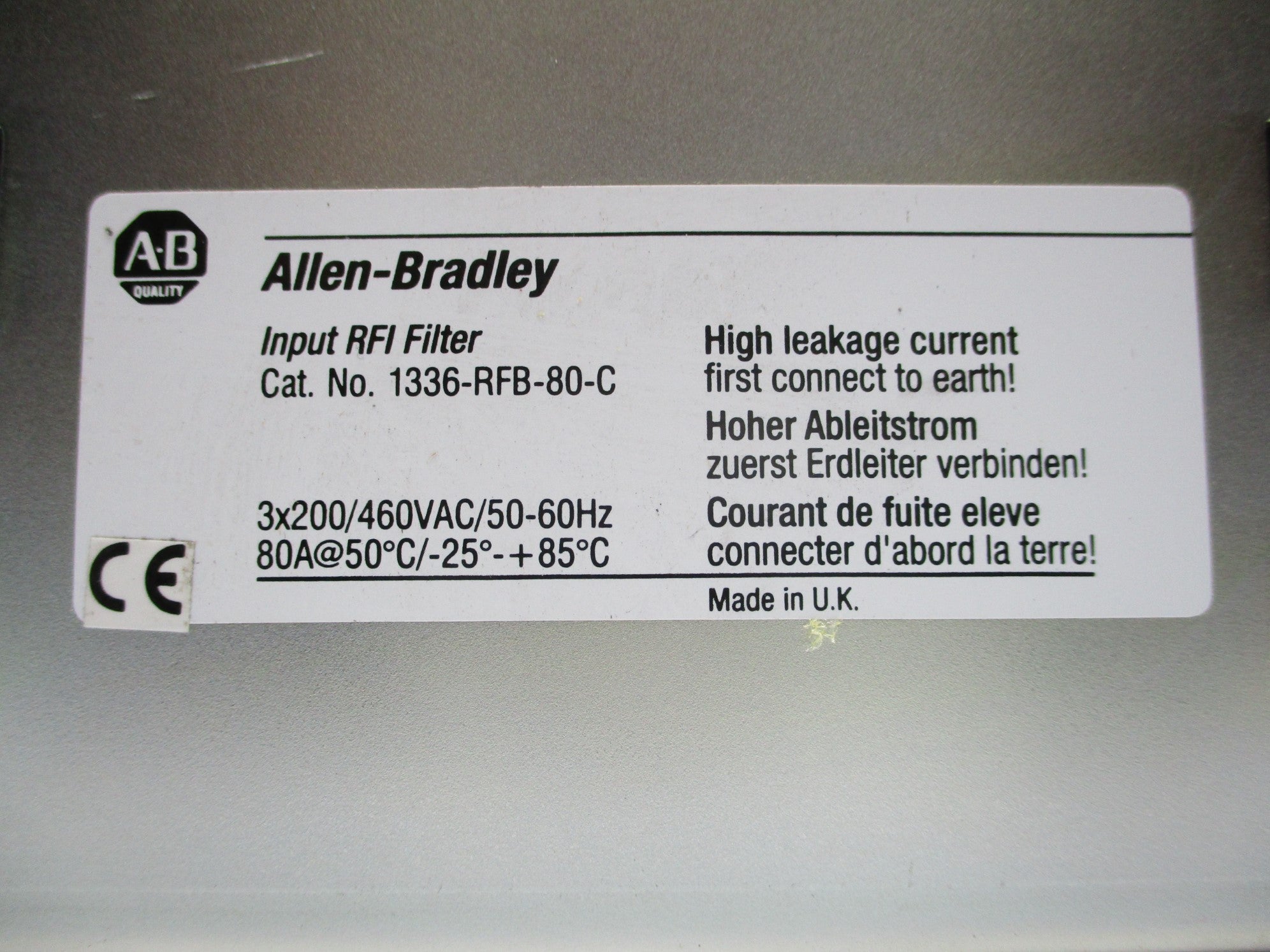 ALLEN BRADLEY 1336-RFB-80-C UNMP