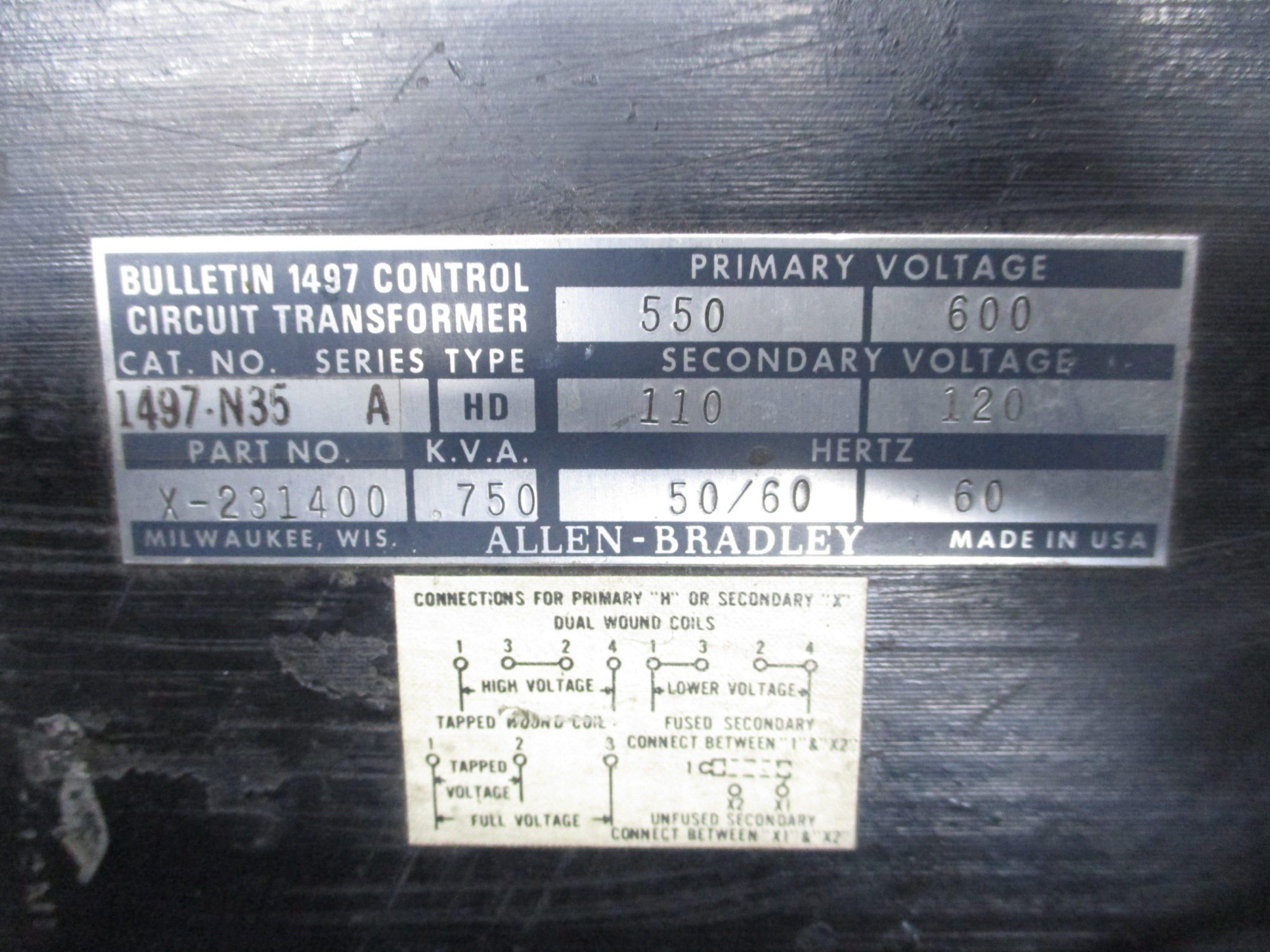 ALLEN BRADLEY 1497-N35 SER. A TYPE HD NSNP