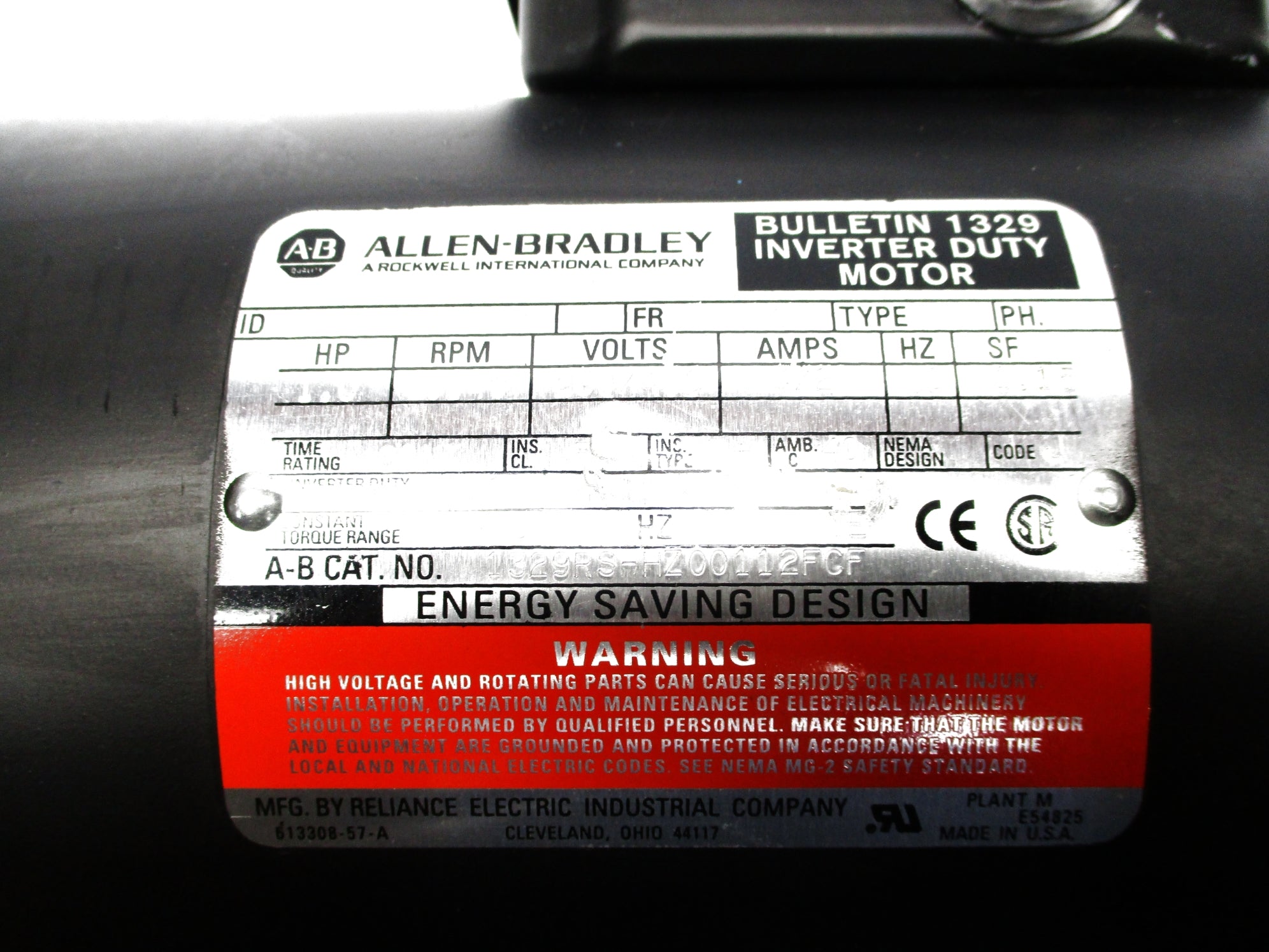 ALLEN BRADLEY 1329RS-HZ00112FCF (AS PICTURED) NSNP