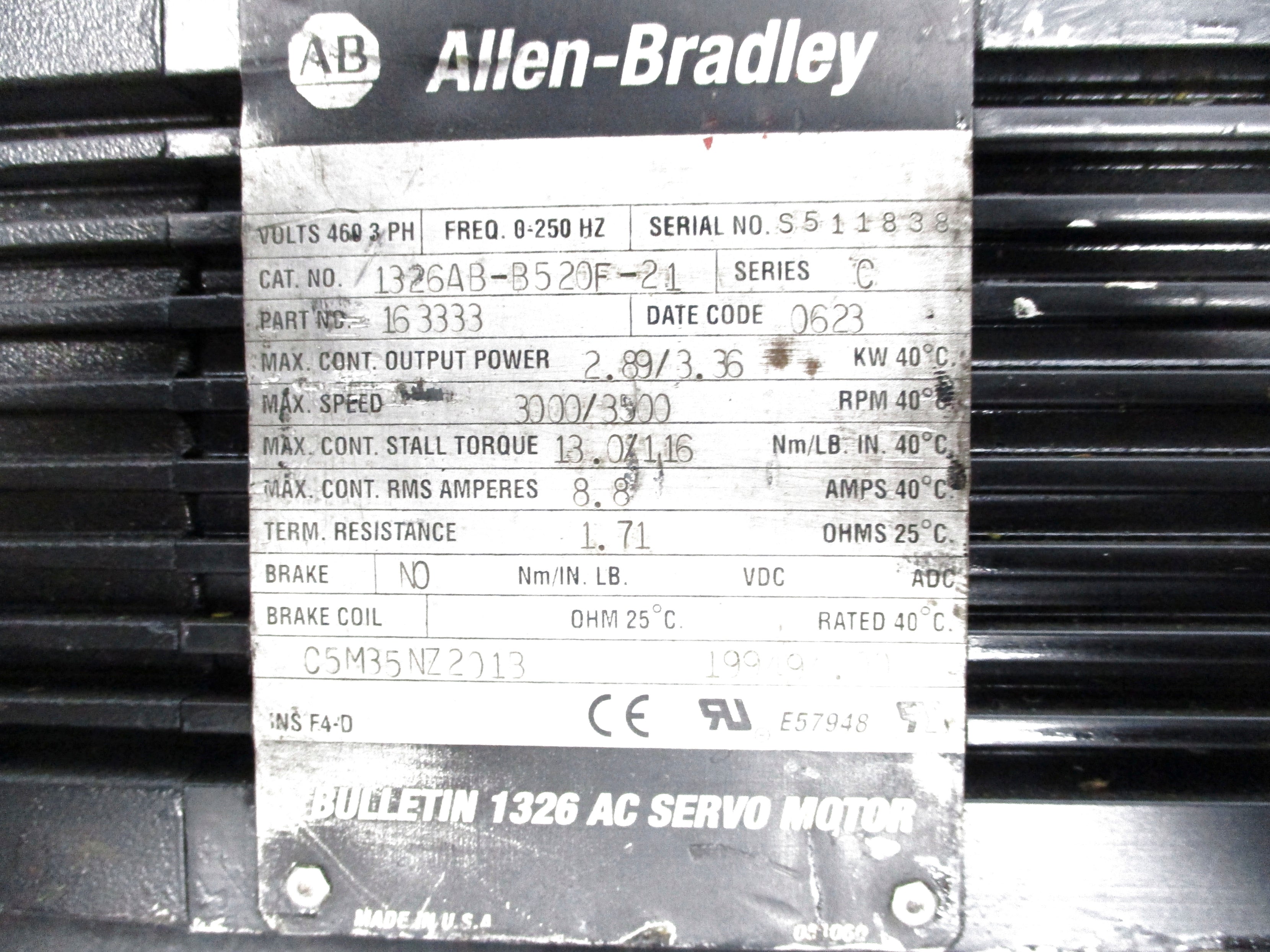 ALLEN BRADLEY 1326AB-B520F-21 SER. C UNMP