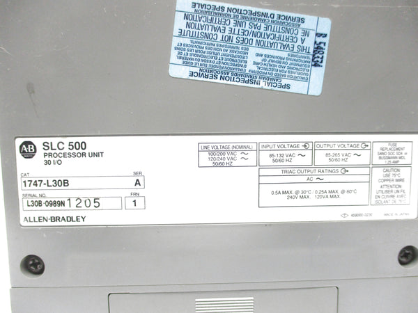 ALLEN BRADLEY 1747-L30B SER. A F/W 1 UNMP