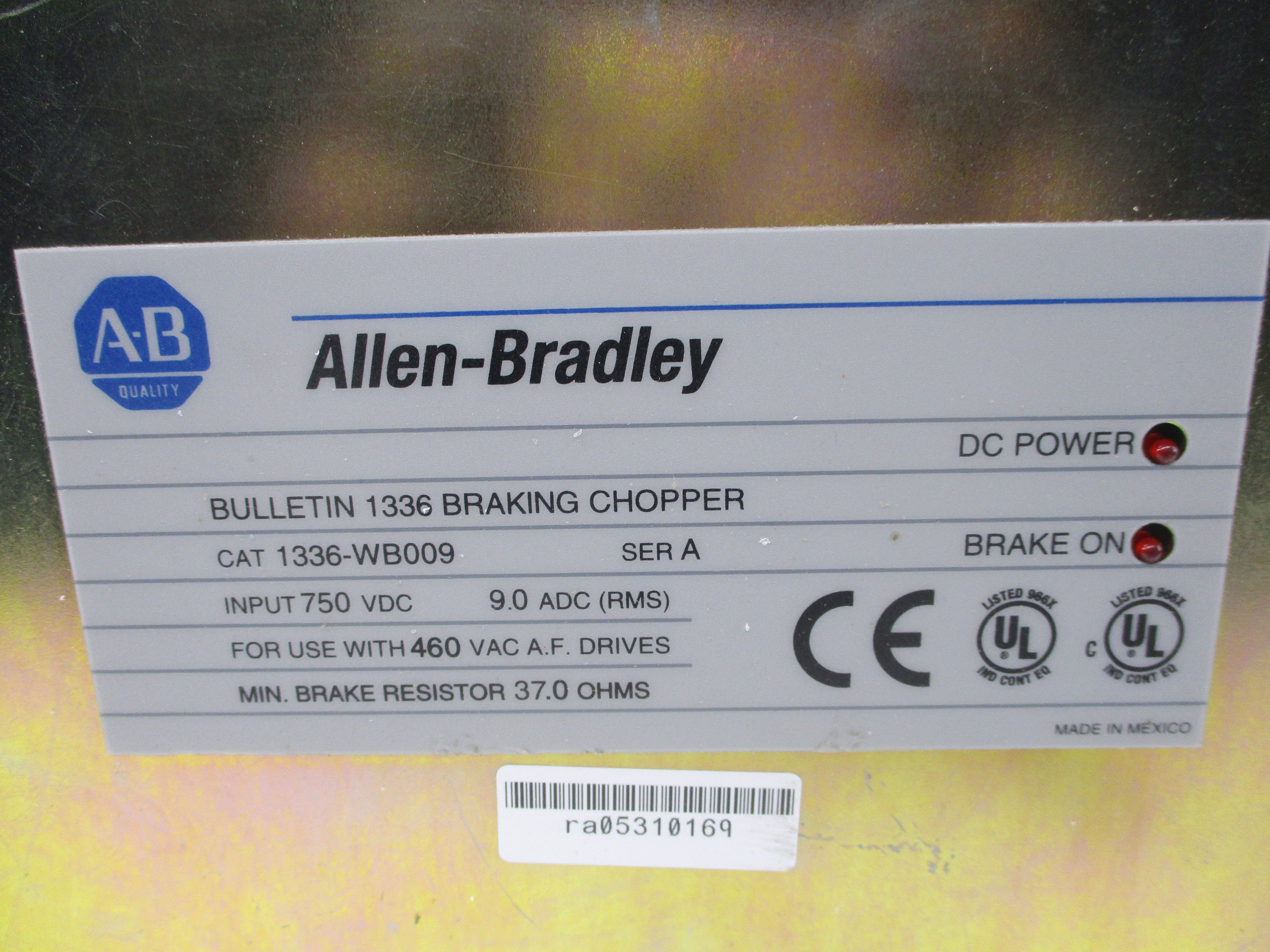 ALLEN BRADLEY 1336-WB009 SER. A REMAN