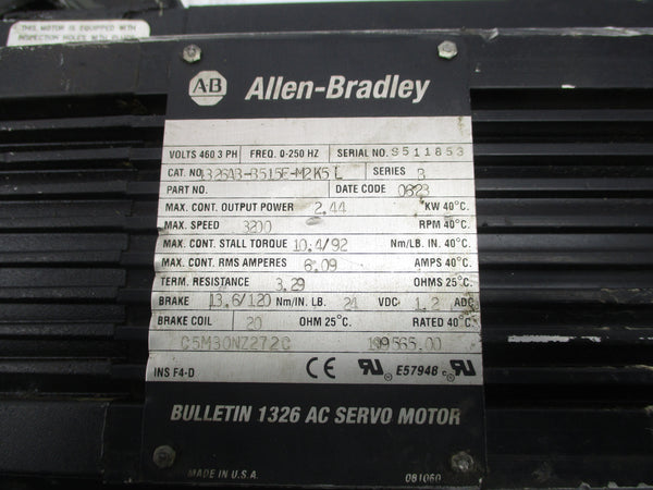 ALLEN BRADLEY 1326AB-B515E-M2K5L SER. B (AS PICTURED) UNMP