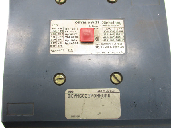 ABB 0KYM6G21/0NKUM6 120VAC UNMP