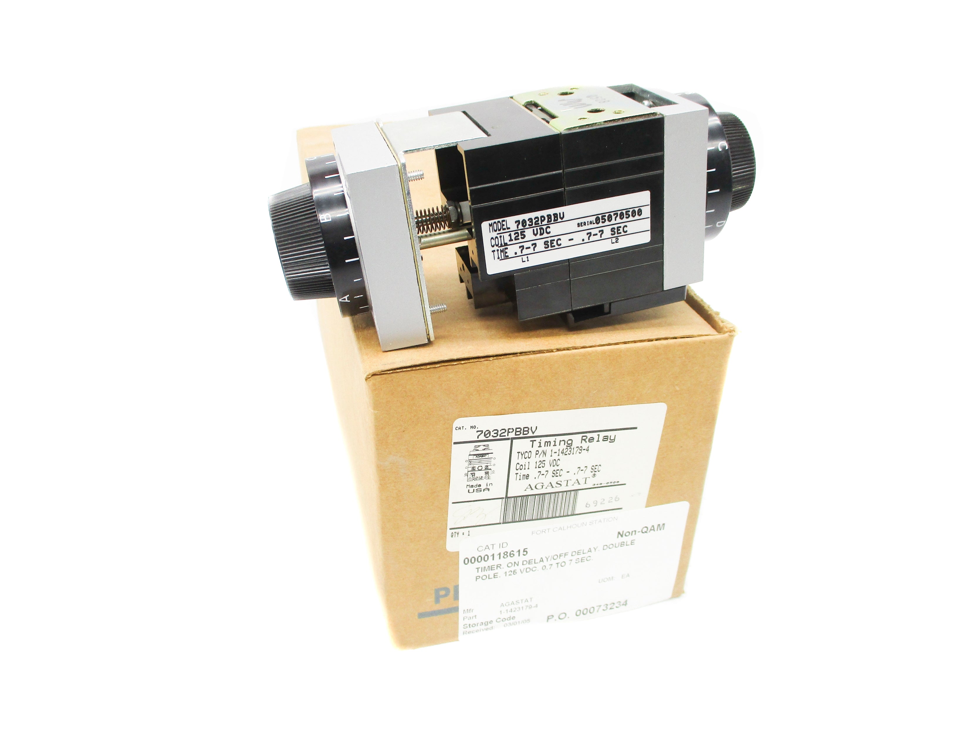 AGASTAT 7032PBBV 1-1423179-4 0.7-7SEC 125VDC NSMP