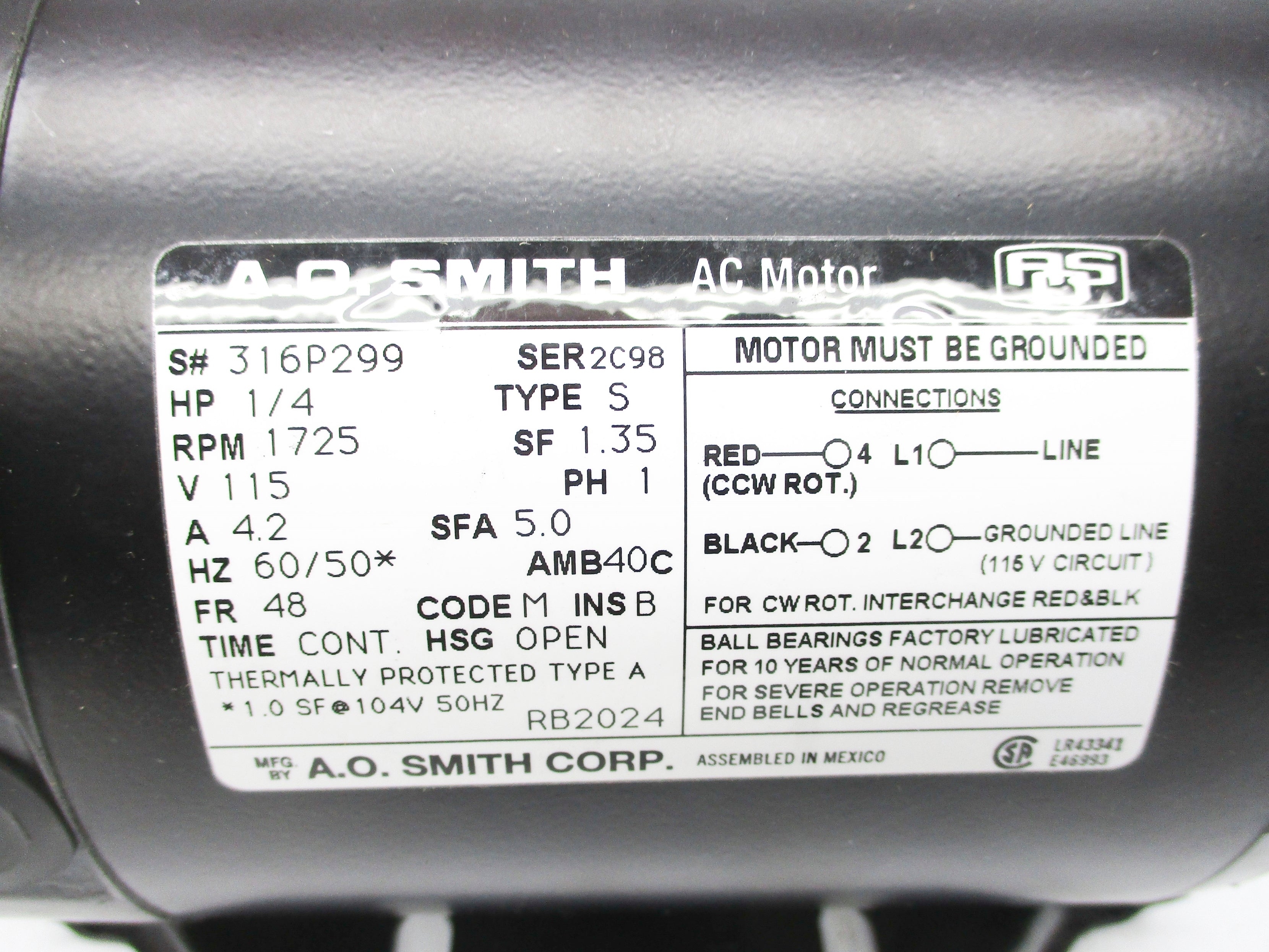 A.O. SMITH RB2024 NSMP