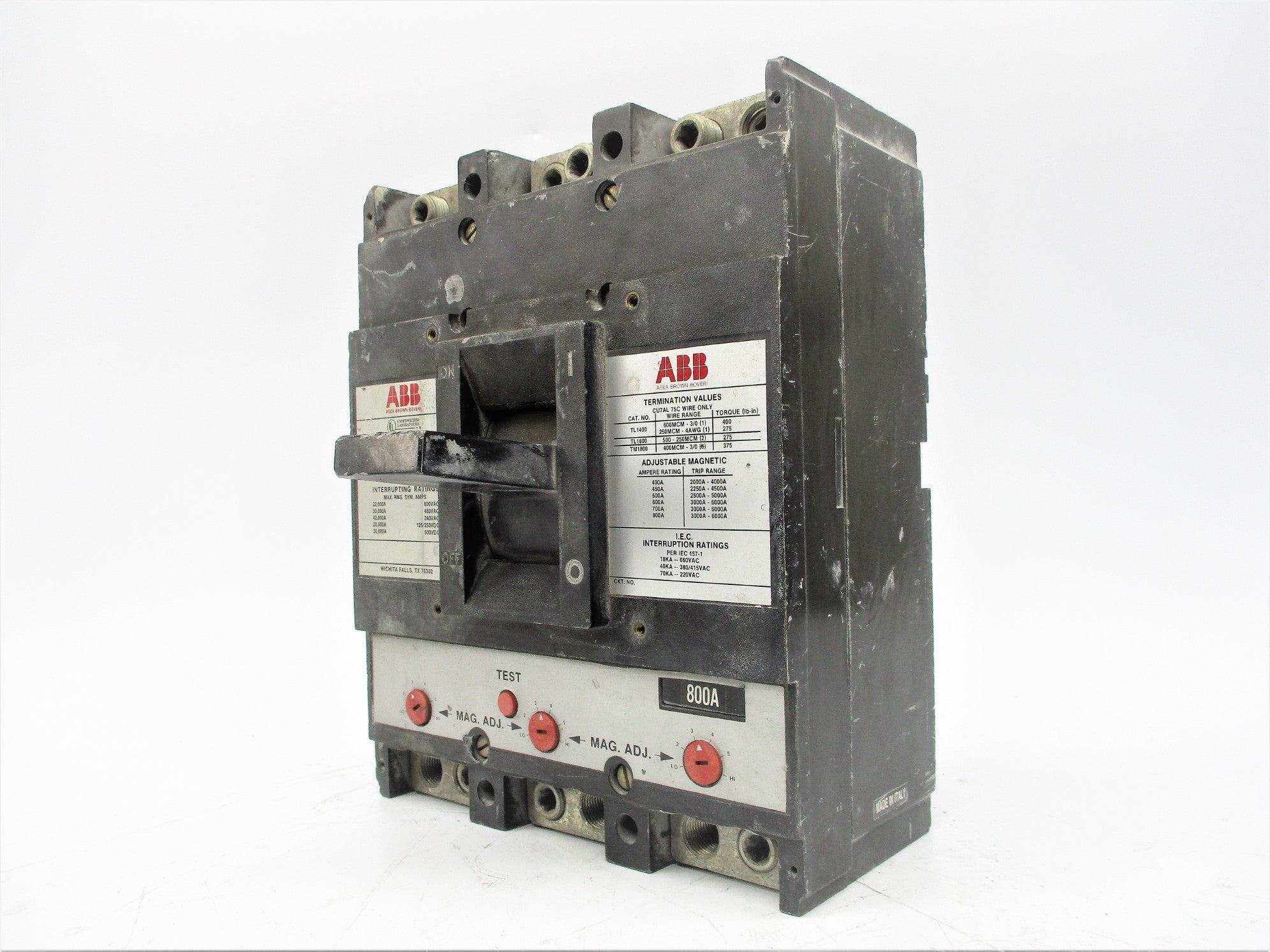 ABB CU7AL 800A 660VAC UNMP