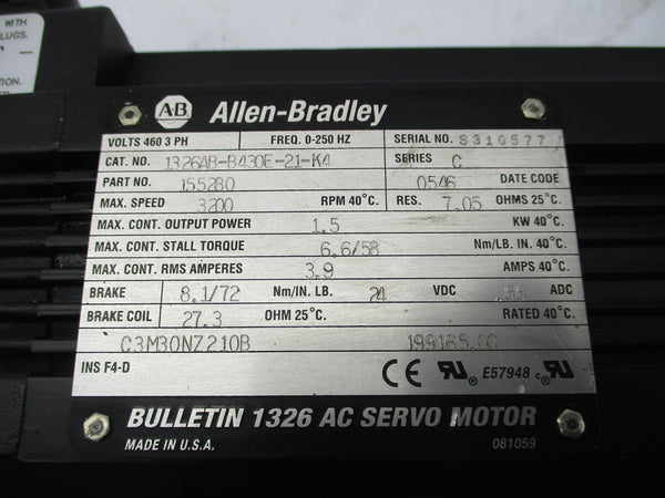 ALLEN BRADLEY 1326AB-B430E-21-K4 SER. C REMAN